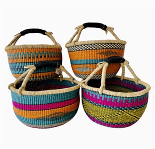 SYLIVIA Bolga Round Basket