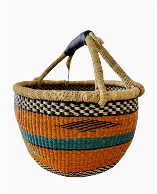 SYLIVIA Bolga Round Basket