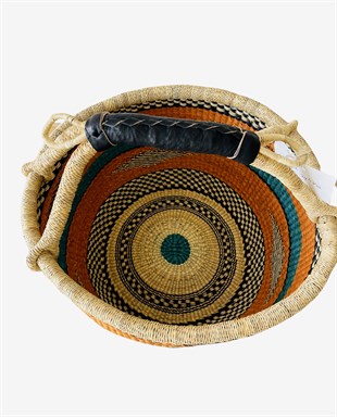 SYLIVIA Bolga Round Basket